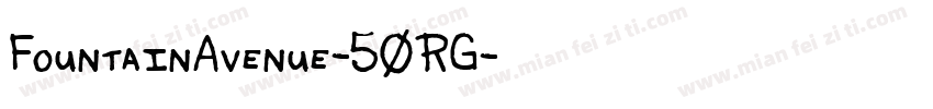 FountainAvenue-50RG字体转换