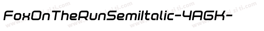 FoxOnTheRunSemiItalic-4AGK字体转换