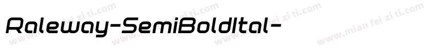 Raleway-SemiBoldItal字体转换