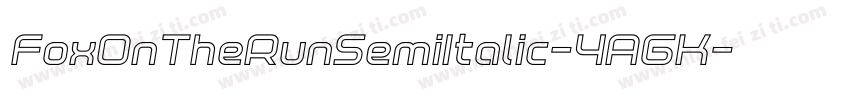 FoxOnTheRunSemiItalic-4AGK字体转换