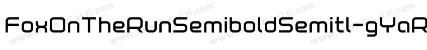 FoxOnTheRunSemiboldSemitl-gYaR字体转换