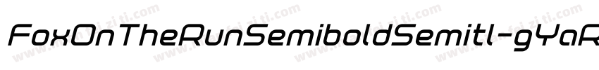 FoxOnTheRunSemiboldSemitl-gYaR字体转换