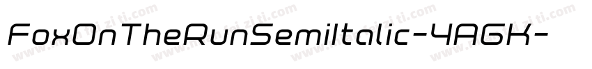 FoxOnTheRunSemiItalic-4AGK字体转换