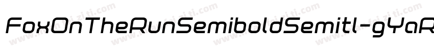 FoxOnTheRunSemiboldSemitl-gYaR字体转换