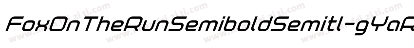 FoxOnTheRunSemiboldSemitl-gYaR字体转换