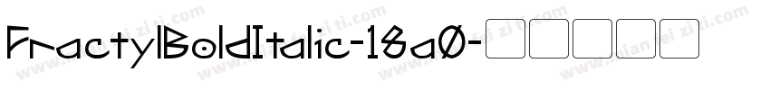 FractylBoldItalic-18a0字体转换