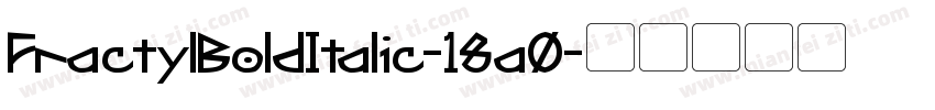 FractylBoldItalic-18a0字体转换