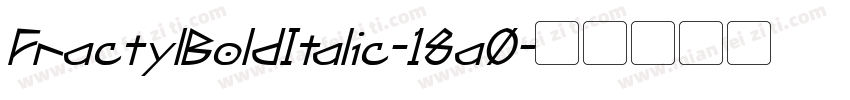 FractylBoldItalic-18a0字体转换