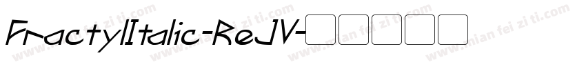 FractylItalic-ReJV字体转换
