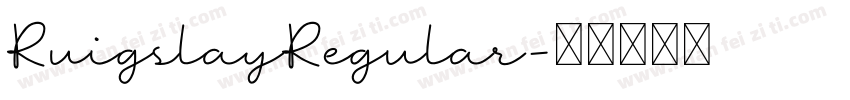 RuigslayRegular字体转换