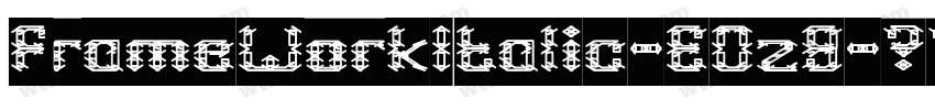 FrameWorkItalic-E0z9字体转换