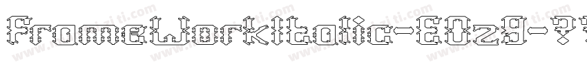 FrameWorkItalic-E0z9字体转换