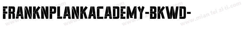 FrankNPlankAcademy-BKwd字体转换