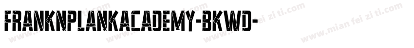 FrankNPlankAcademy-BKwd字体转换