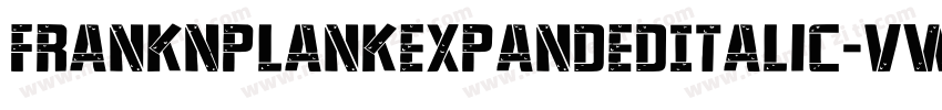FrankNPlankExpandedItalic-vWlE字体转换