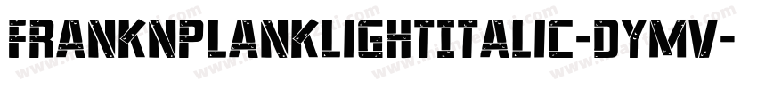 FrankNPlankLightItalic-dYmV字体转换