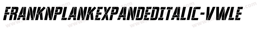 FrankNPlankExpandedItalic-vWlE字体转换