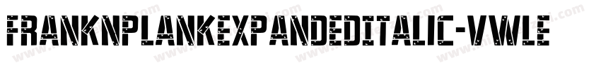 FrankNPlankExpandedItalic-vWlE字体转换
