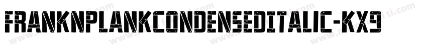 FrankNPlankCondensedItalic-KX9y字体转换