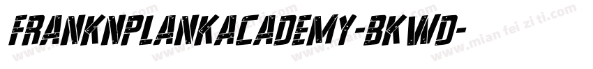 FrankNPlankAcademy-BKwd字体转换