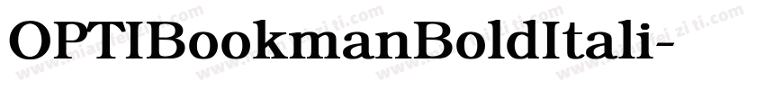 OPTIBookmanBoldItali字体转换