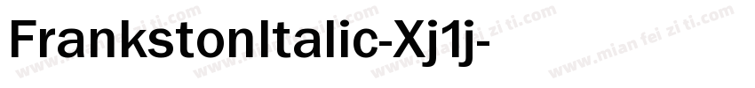 FrankstonItalic-Xj1j字体转换