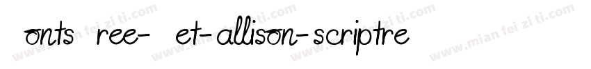 FontsFree-Net-allison-scriptregular字体转换