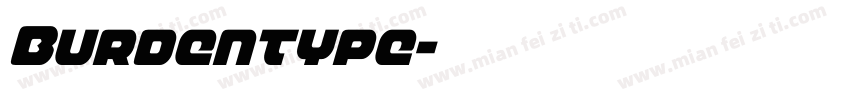 Burdentype字体转换