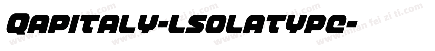 Qapitaly-lsolatype字体转换