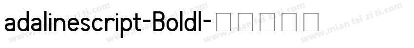 adalinescript-BoldI字体转换