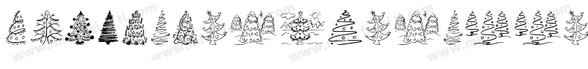 FunChristmasTrees-GA6a字体转换