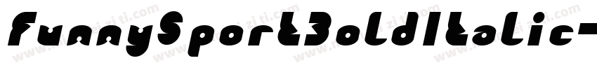 FunnySportBoldItalic-L1jW字体转换
