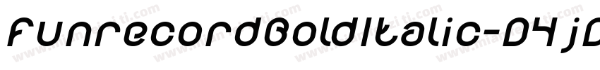 FunrecordBoldItalic-D4jD字体转换