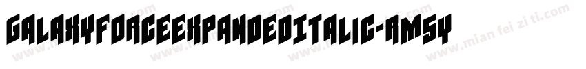 GalaxyForceExpandedItalic-rM5y字体转换