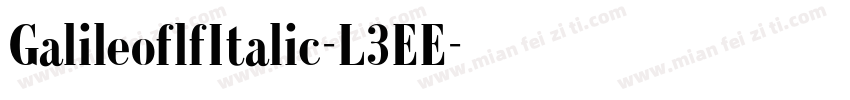 GalileoflfItalic-L3EE字体转换