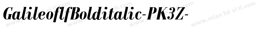 GalileoflfBolditalic-PK3Z字体转换