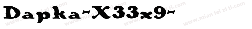 Dapka-X33x9字体转换