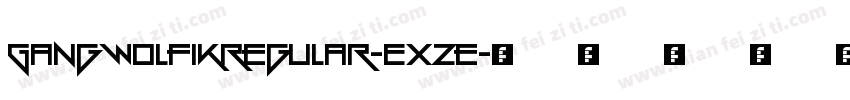 GangWolfikRegular-Exze字体转换