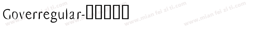 Goverregular字体转换