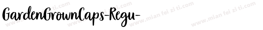 GardenGrownCaps-Regu字体转换