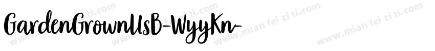 GardenGrownUsB-WyyKn字体转换