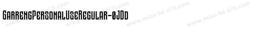 GarrengPersonalUseRegular-0JDd字体转换