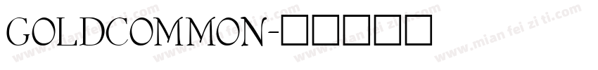 GOLDCOMMON字体转换