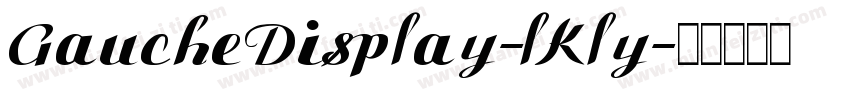 GaucheDisplay-lKly字体转换
