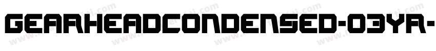 GearheadCondensed-03yr字体转换