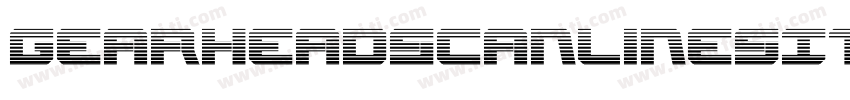 GearheadScanlinesItalic-G9gP字体转换