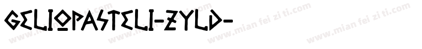 GelioPasteli-zylD字体转换