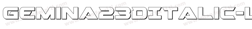 Gemina23DItalic-l105字体转换