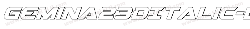 Gemina23DItalic-l105字体转换