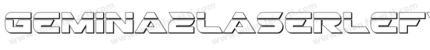 Gemina2LaserLeftalic-5eGB字体转换